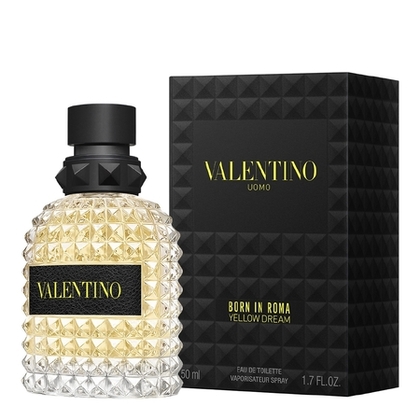 50mL Valentino Born in Roma Yellow Dream Uomo Eau de Toilette Pour Lui Ambré Epicé  1 of 4 