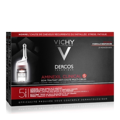 126ML VICHY DERCOS TECHNIQUE Traitement anti-chute cheveux homme 21x6ML  1 of 4 