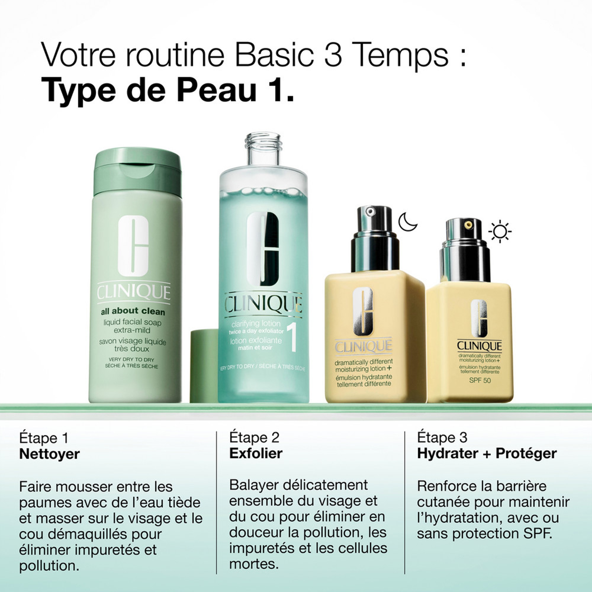 200mL Clinique BASIC 3 TEMPS Savon visage liquide tonique - sèche à très sèche  1 of 4 