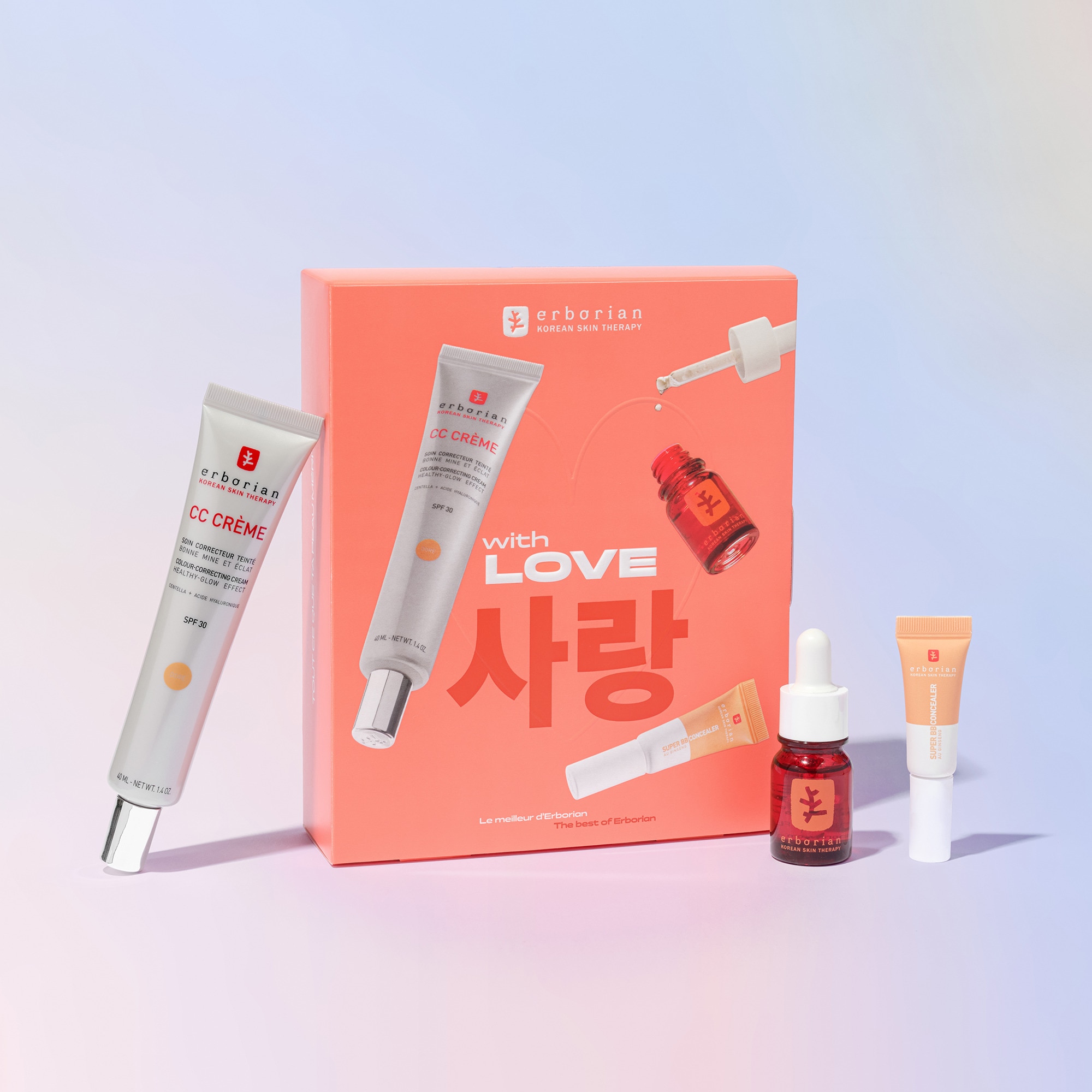 Kit cc crème x super bb concealer x skin therapy - doré