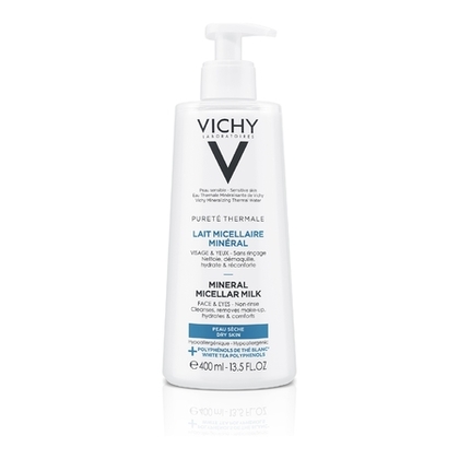 400ML VICHY PURETE THERMALE Lait démaquillant visage et yeux sans rinçage  1 of 4 