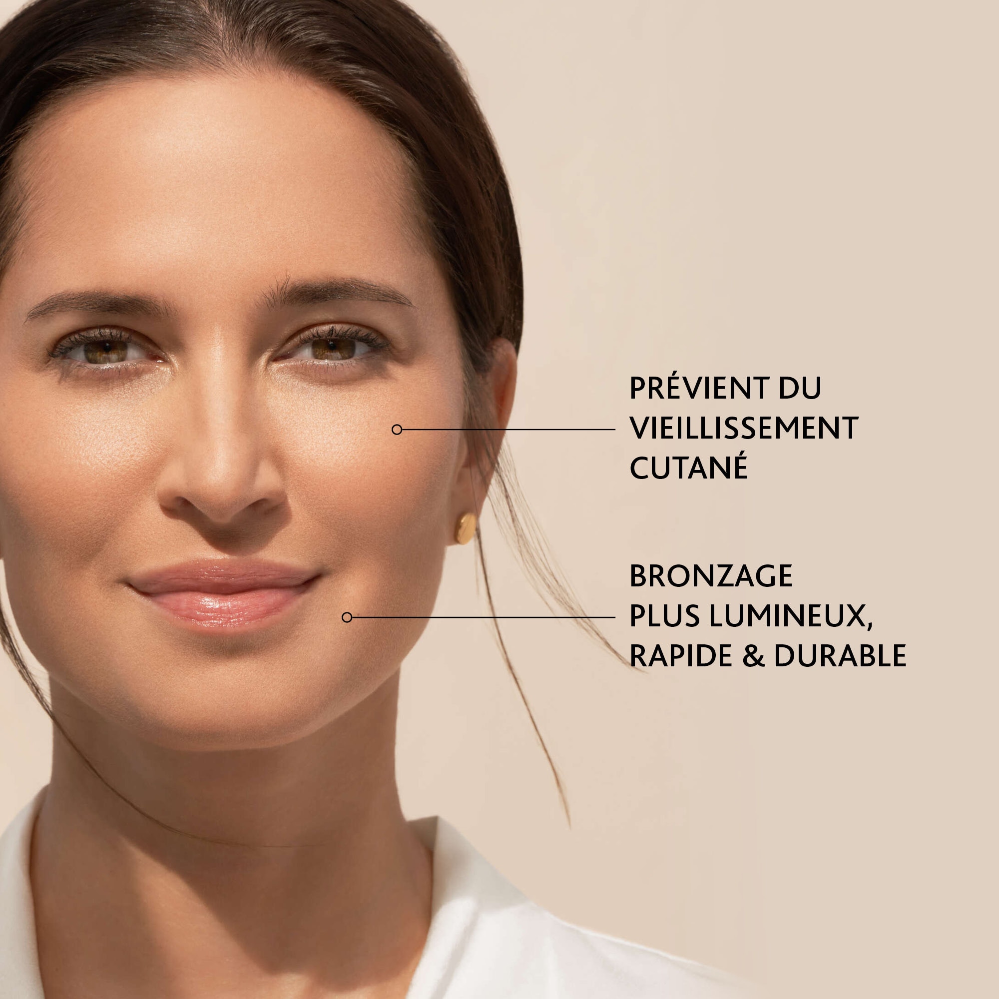 Crème solaire visage haute protection bronzant