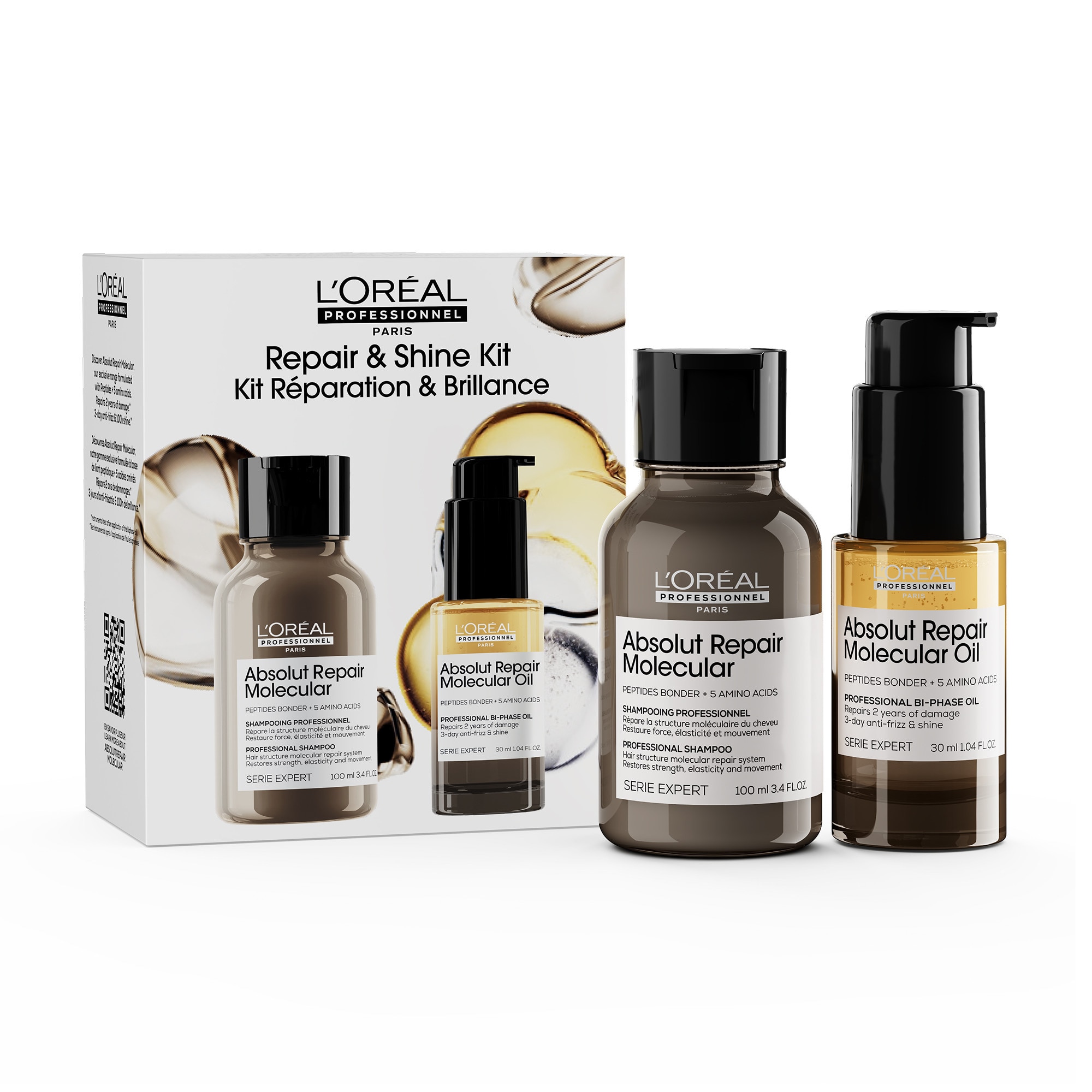 L'oréal Professionnel - Serie Expert Absolut Repair Molecular - Coffret - Duo Shampoing Et Huile