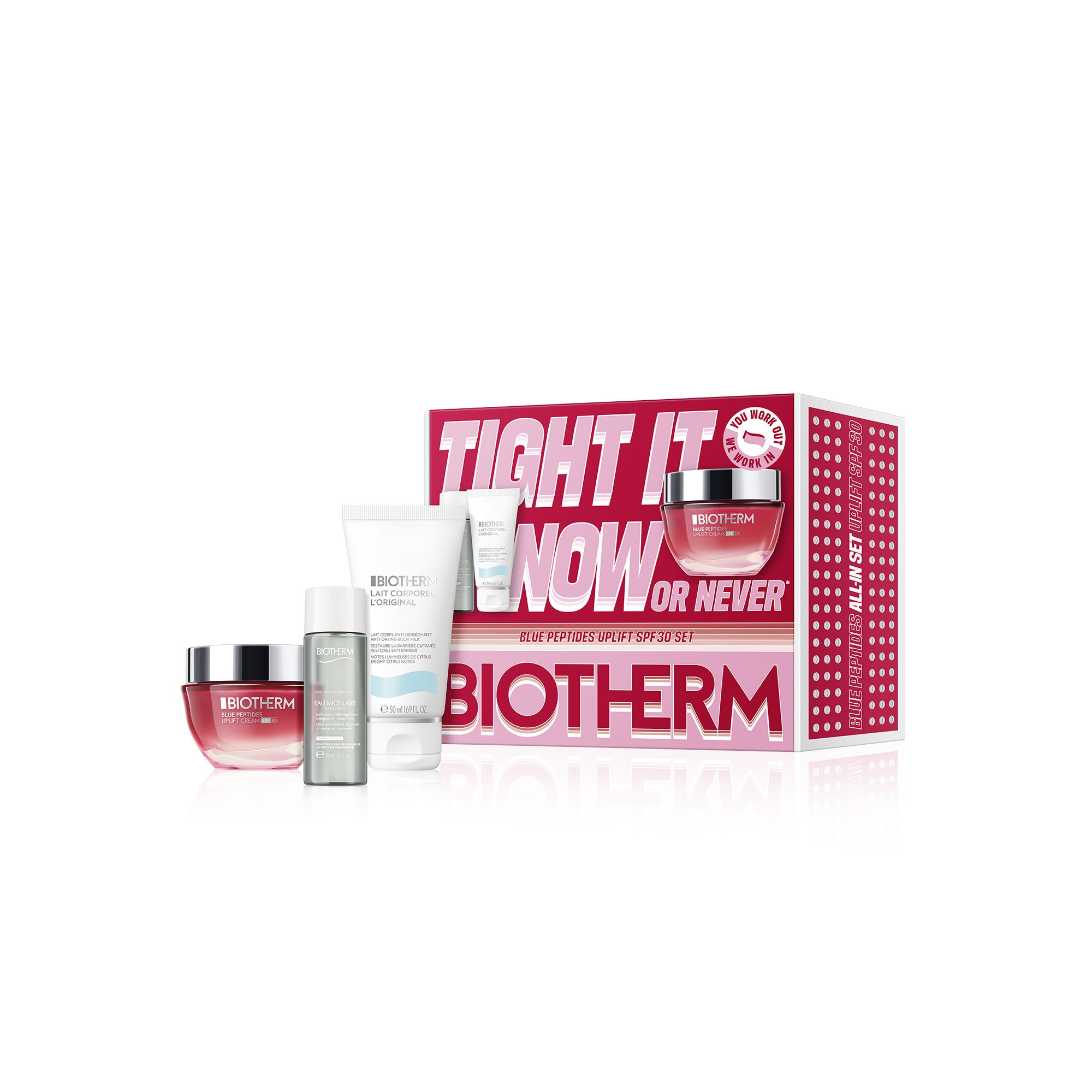 Biotherm - Blue Peptides - Coffret -crème De Jour Anti-âge + Eau Micellaire + Lait Corps L'original