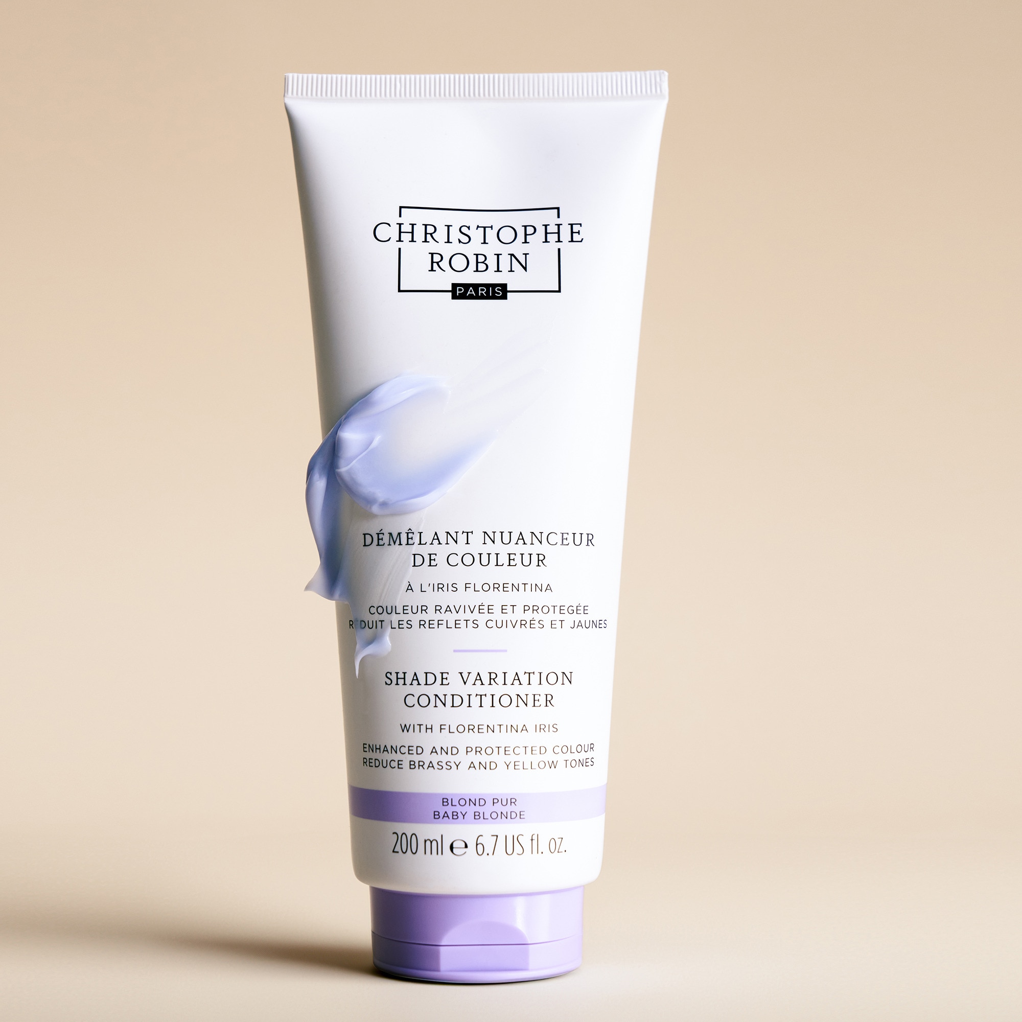 200ML CHRISTOPHE ROBIN NUANCEUR DE COULEUR Démêlant nuanceur de couleur à l'iris florentina 1 of 4