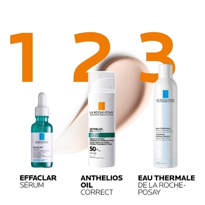 50mL LA ROCHE POSAY ANTHELIOS OIL CORRECT Crème solaire quotidienne - réduit les pores et corrige les imperfections SPF50+  1 of 4 