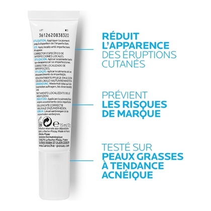 15ML LA ROCHE POSAY EFFACLAR Crème correctrice anti-imperfections localisées  1 of 4 