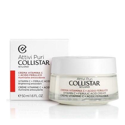 50mL COLLISTAR ACTIFS PURS Crème anti-rides et anti-âge enrichie en vitamine C et acide férulique  1 of 2 