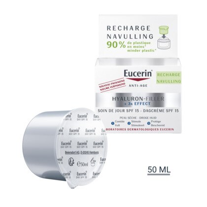 50ML EUCERIN HYALURON-FILLER 3x effect recharge anti-âge soin de jour spf 15 peau sèche  1 of 4 