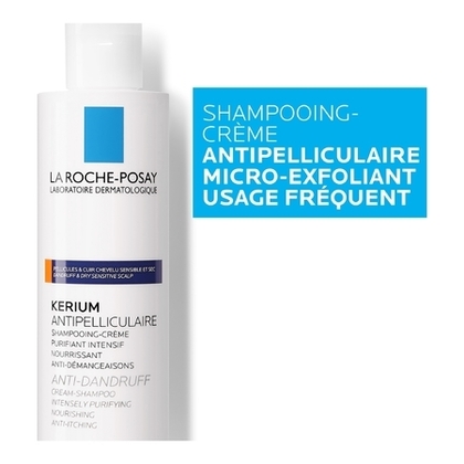 200ML LA ROCHE POSAY KERIUM Shampooing-crème antipelliculaire cuir chevelu sec  1 of 4 