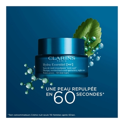 50mL Clarins HYDRA-ESSENTIEL [HA²] Soin de nuit repulpant "anti-soif" - toutes peaux  1 of 4 