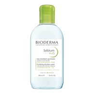 250ML BIODERMA SÉBIUM H2O Eau micellaire démaquillante visage & yeux peaux mixtes à grasses  1 of 2 