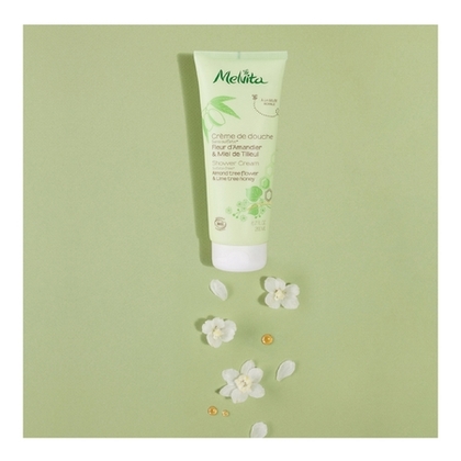 200ML MELVITA GELS DOUCHE MIEL & FLEURS Douche fleur amandier & miel de tilleul  1 of 3 