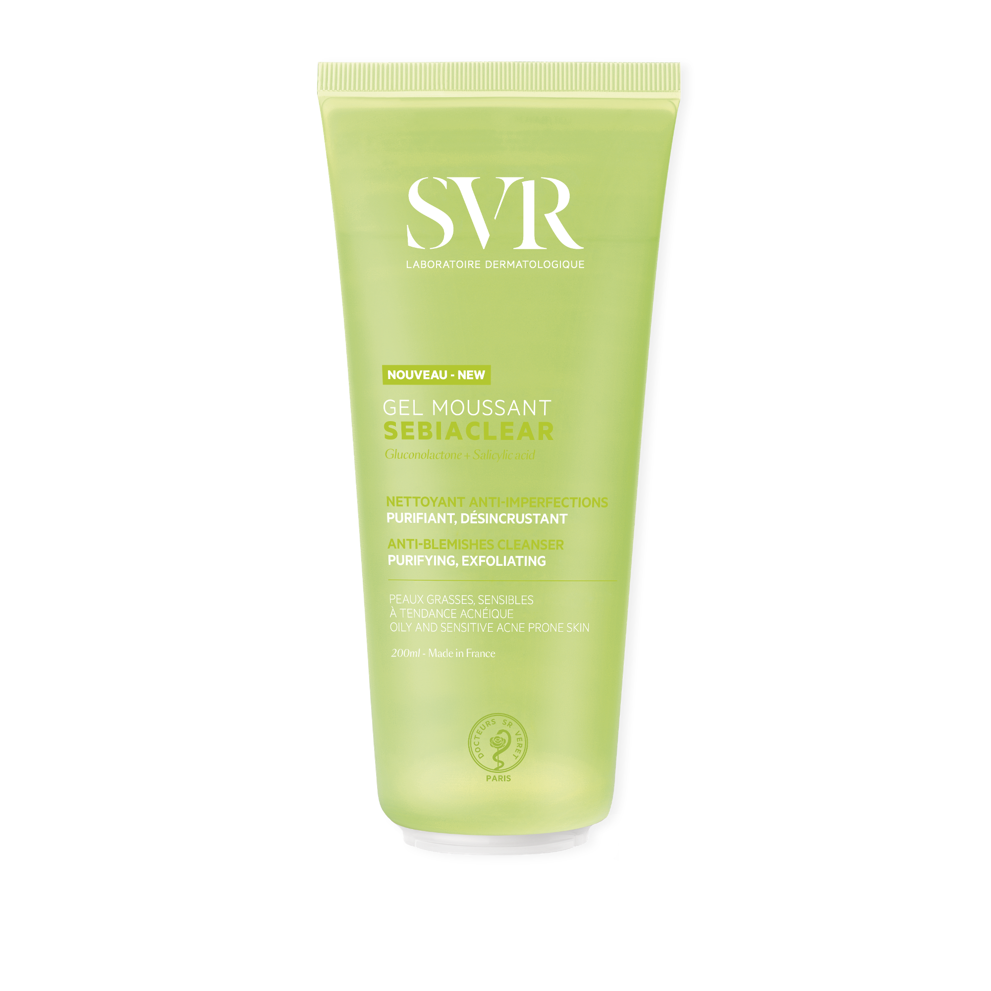 Laboratoire Svr - Sebiaclear Gel Moussant - Soin Réparateur Apaisant Anti-marques - 200ml