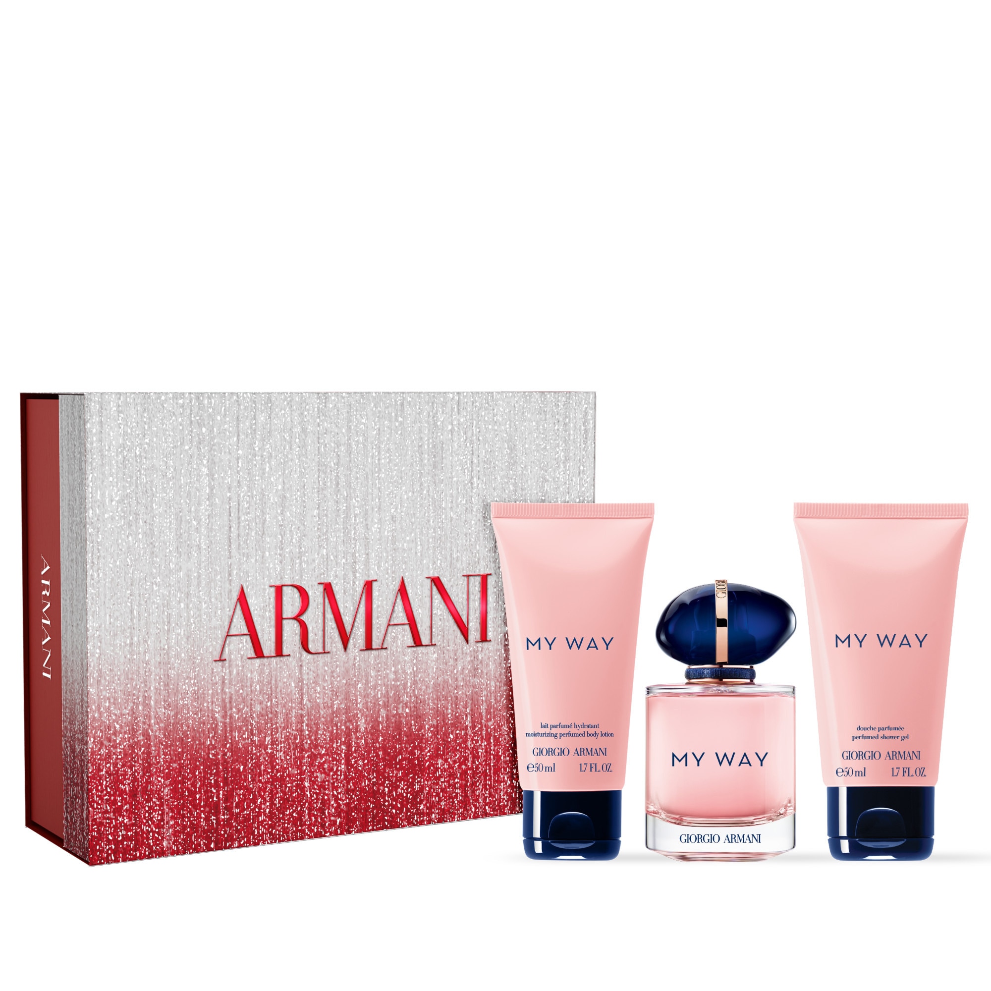  Armani MY WAY Coffret eau de parfum + lait parfumé hydratant + gel douche  Coffret eau de parfum + lait parfumé hydratant + gel douche