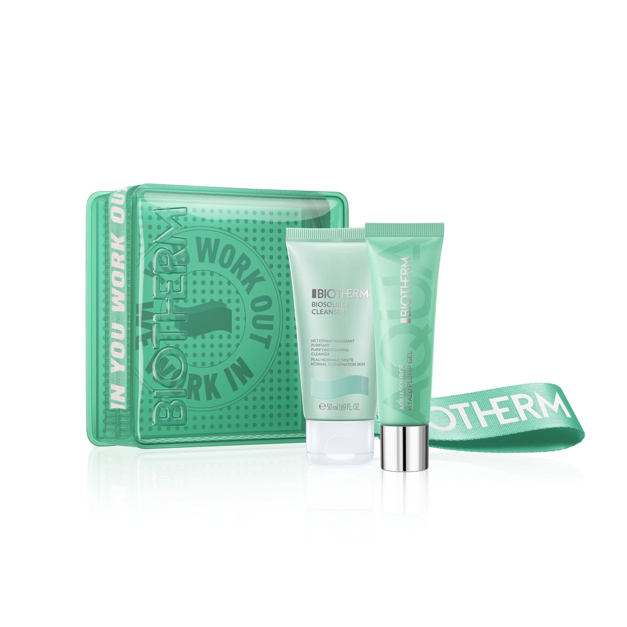 BIOTHERM AQUASOURCE Coffret - nettoyant moussant purifiant + gel hydratant 1 of 3 Coffret - nettoyant moussant purifiant + gel hydratant