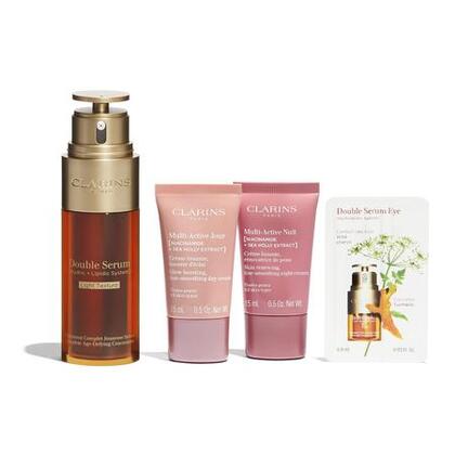  Clarins DOUBLE SERUM Coffret double sérum light texture & multi-active  1 of 4 