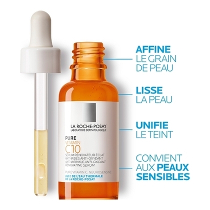 30ML LA ROCHE POSAY PURE VITAMIN C10 Sérum anti-rides éclat hydratant  1 of 4 