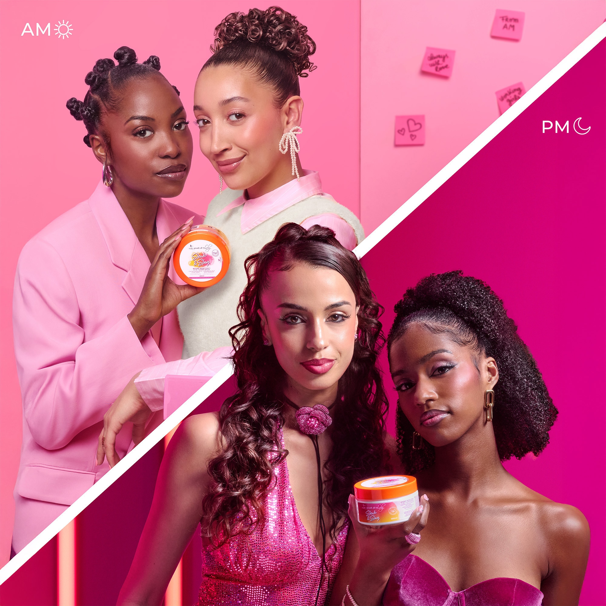 200ML LES SECRETS DE LOLY SLEEK & SLAY Baume soin 2-en-1 fixation longue tenue et anti-casse  1 of 4 