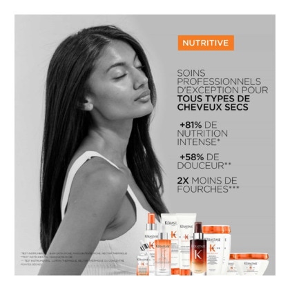 Sérum de nuit nourrissant 8h pour tous types de cheveux secs.