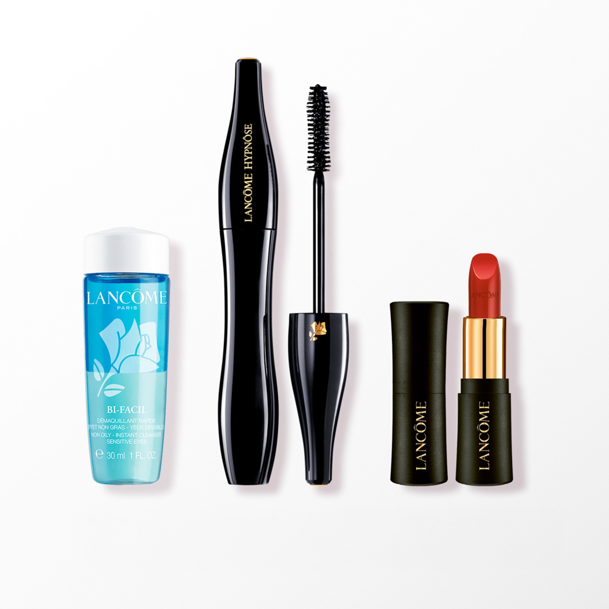 Coffret - mascara + démaquillant + rouge à lèvres