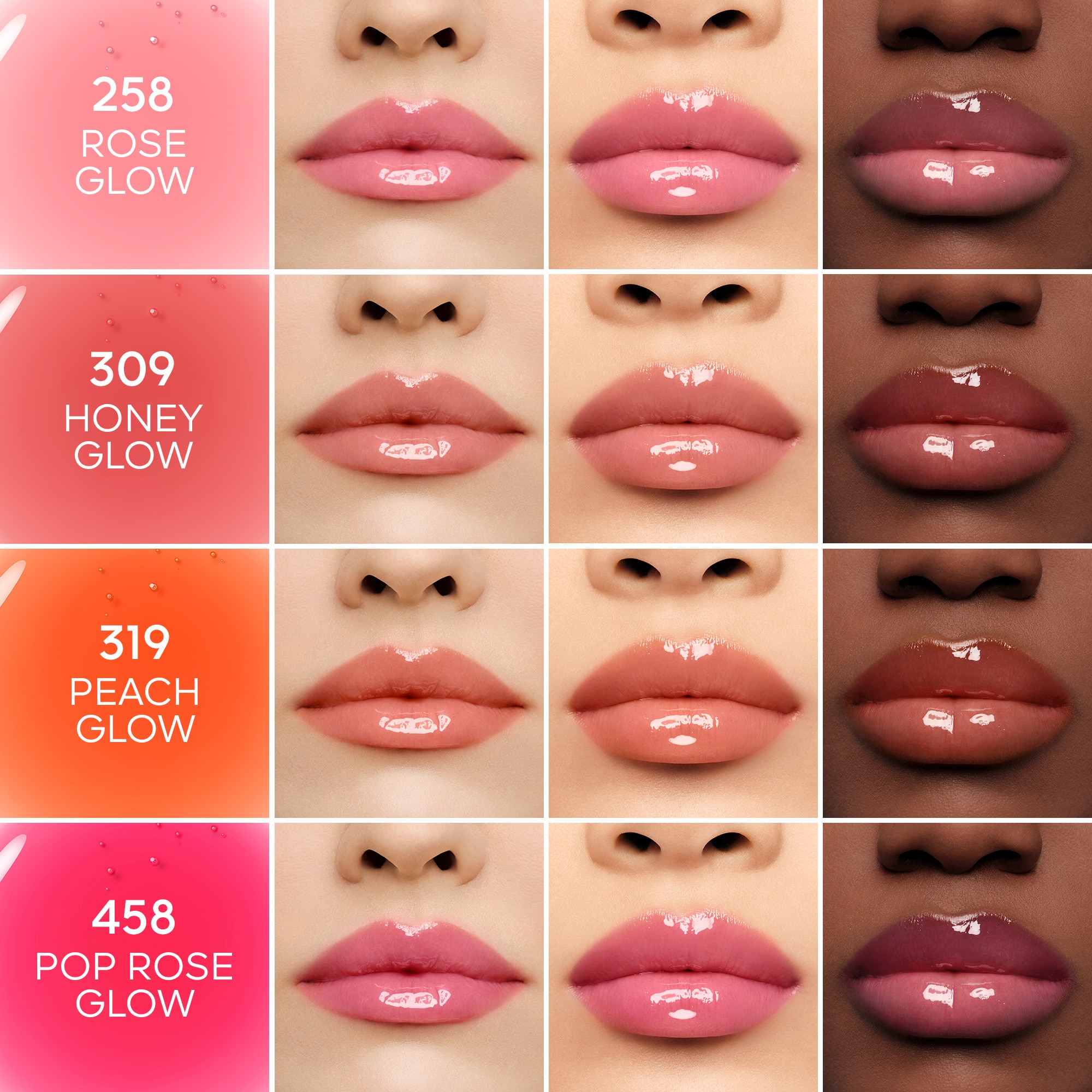 Huile à lèvres teintée au miel 92% d'origine naturelle