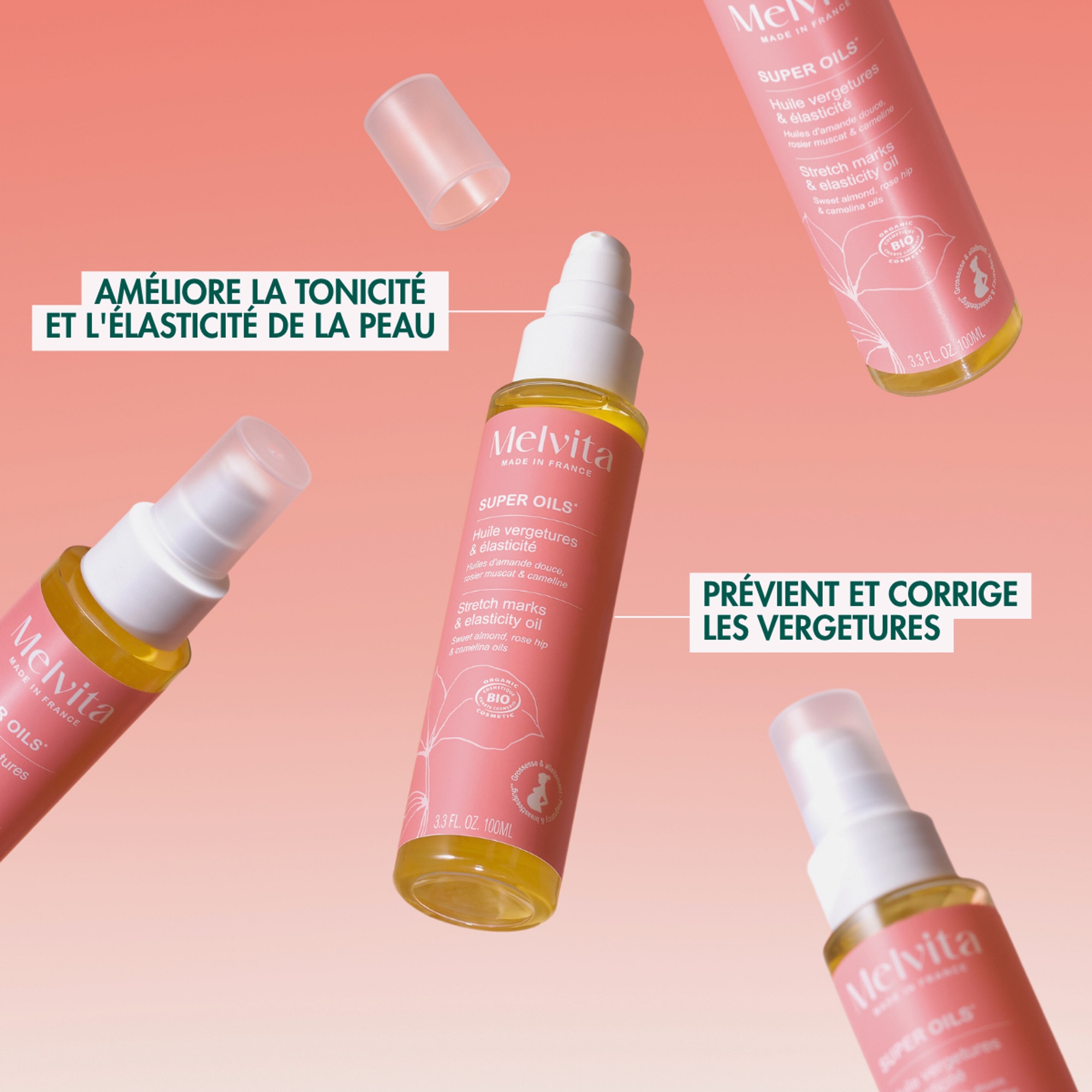 100ml MELVITA SUPER OILS Huile vergetures & elasticité 2 of 4 Huile vergetures & elasticité