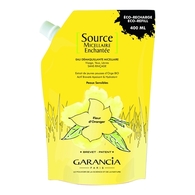 400ML GARANCIA SOURCE MICELLAIRE ENCHANTEE Recharge eau démaquillante micellaire visage, yeux et lèvres sans rinçage Fleur d'Oranger  1 of 2 