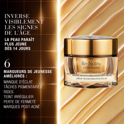 50ML Estée Lauder RE-NUTRIV ULTIMATE DIAMOND Crème transformation éclat - rechargeable  1 of 4 