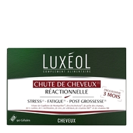 42G Luxeol CHEVEUX Complément alimentaire chute de cheveux réactionnelle - 3 mois  1 of 2 