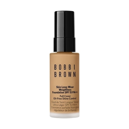  BOBBI BROWN MINI SKIN LONG-WEAR WEIGHTLESS FOUNDATION Fond de teint longue tenue ultra-léger couvrance parfaite fini mat - SPF15 format voyage  1 of 4 