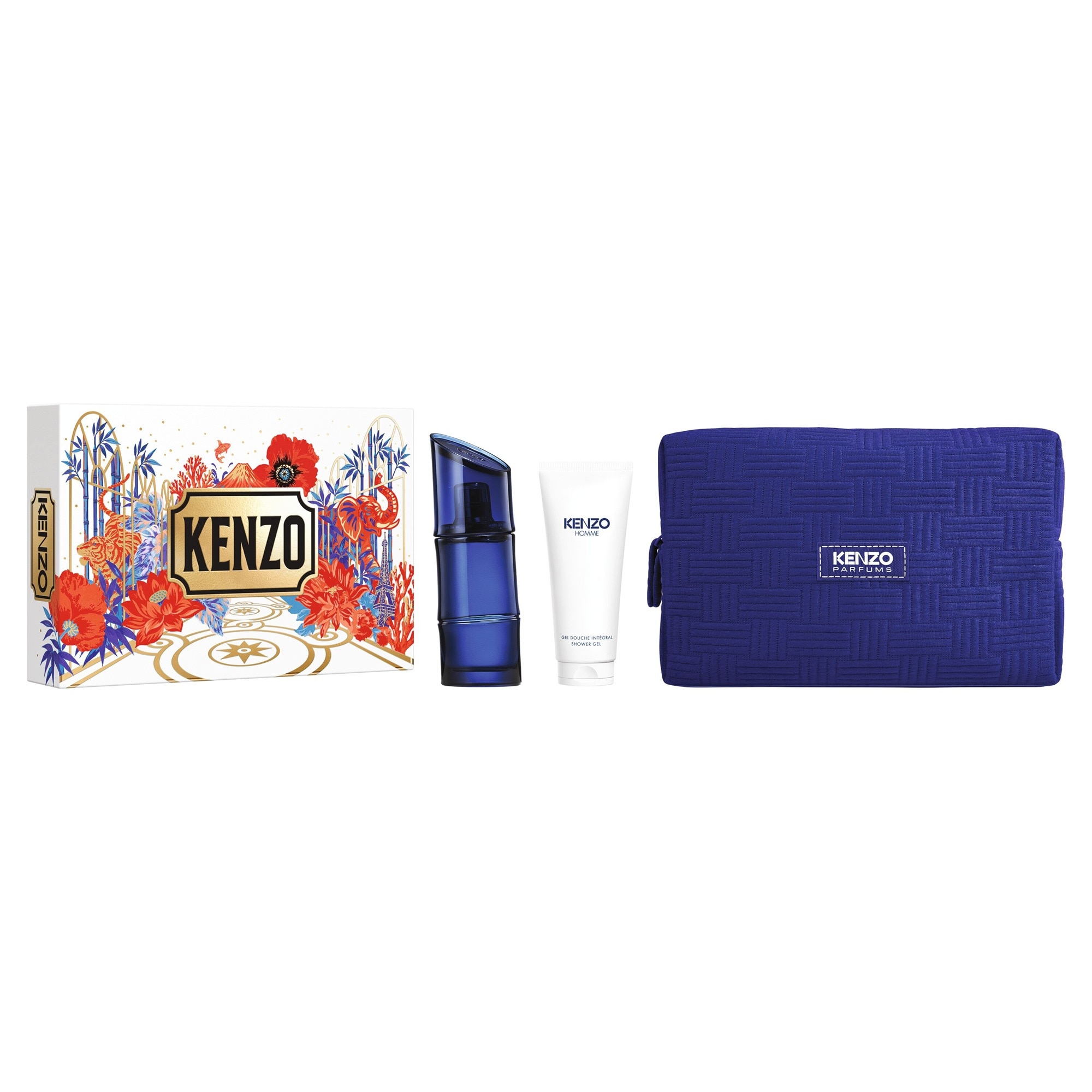 Kenzo KENZO HOMME Coffret - eau de toilette intense + gel douche + trousse de voyage 1 of 4 Coffret - eau de toilette intense + gel douche + trousse de voyage