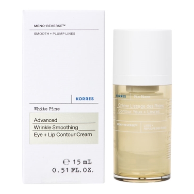 Korres - Pin Blanc - Crème Lissante Anti-rides Contour Yeux & Lèvres - Post-ménopause - 15ml