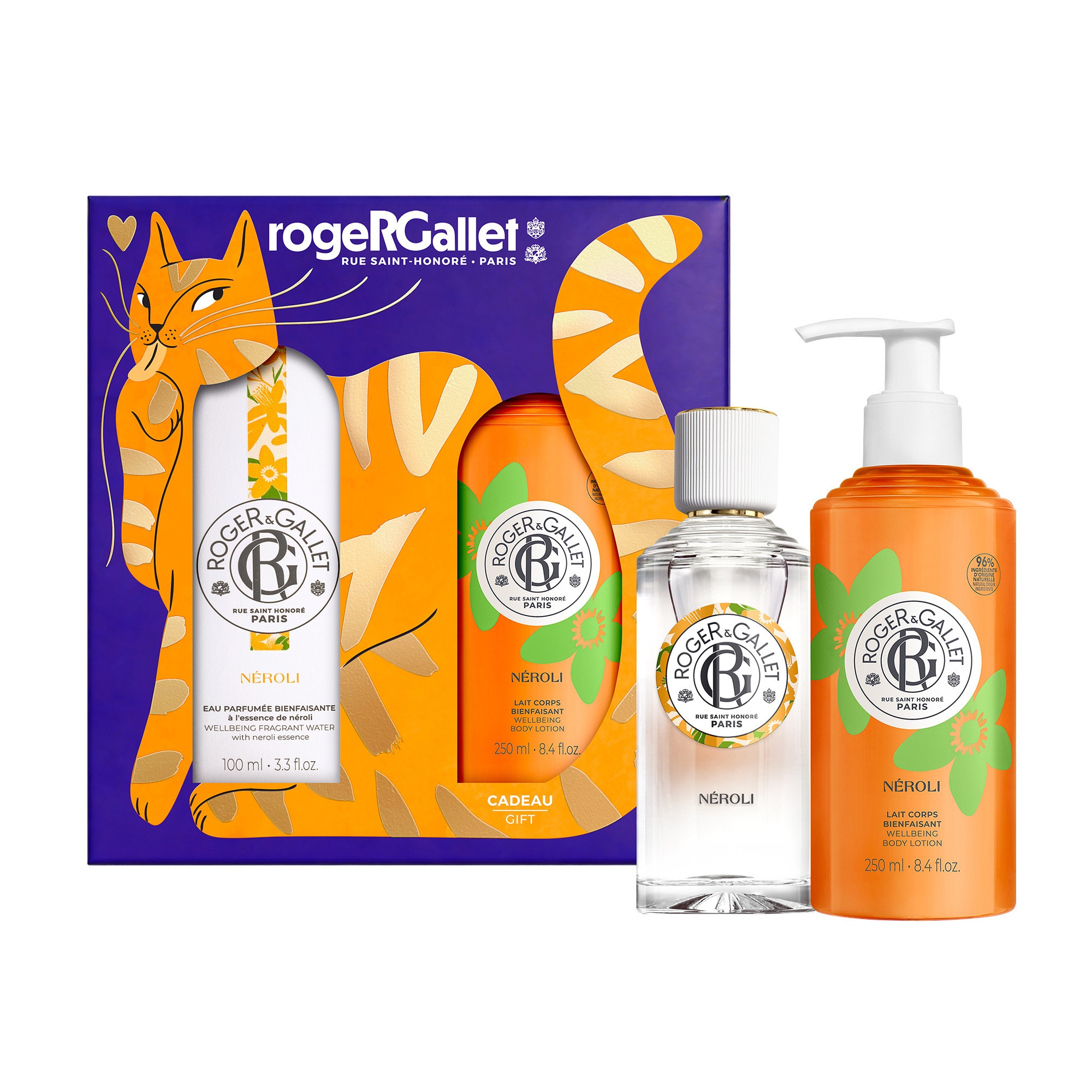 Roger & Gallet NÉROLI Coffret - eau parfumée bienfaisante et lait corps 1 of 2 Coffret - eau parfumée bienfaisante et lait corps