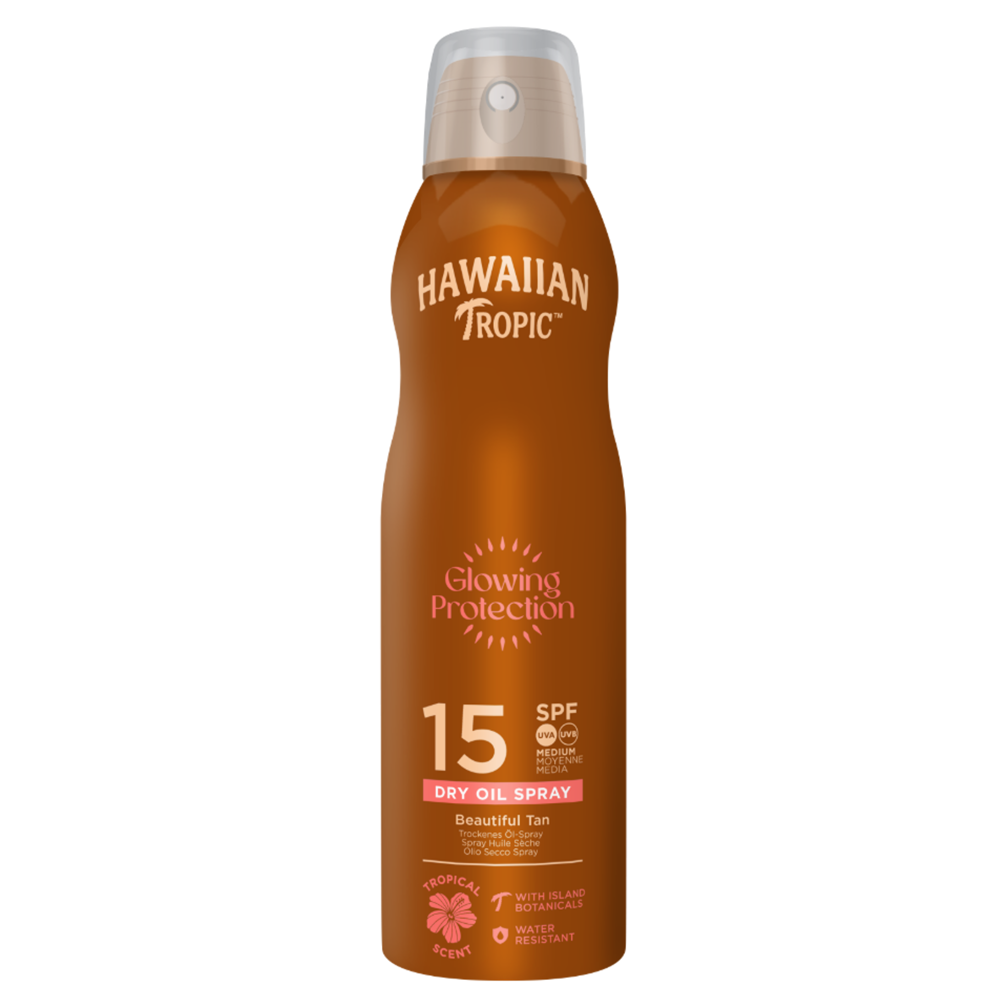 Hawaiian Tropic - Brume Huile Solaire Argan Glowing Protection Spf15 - 177ml