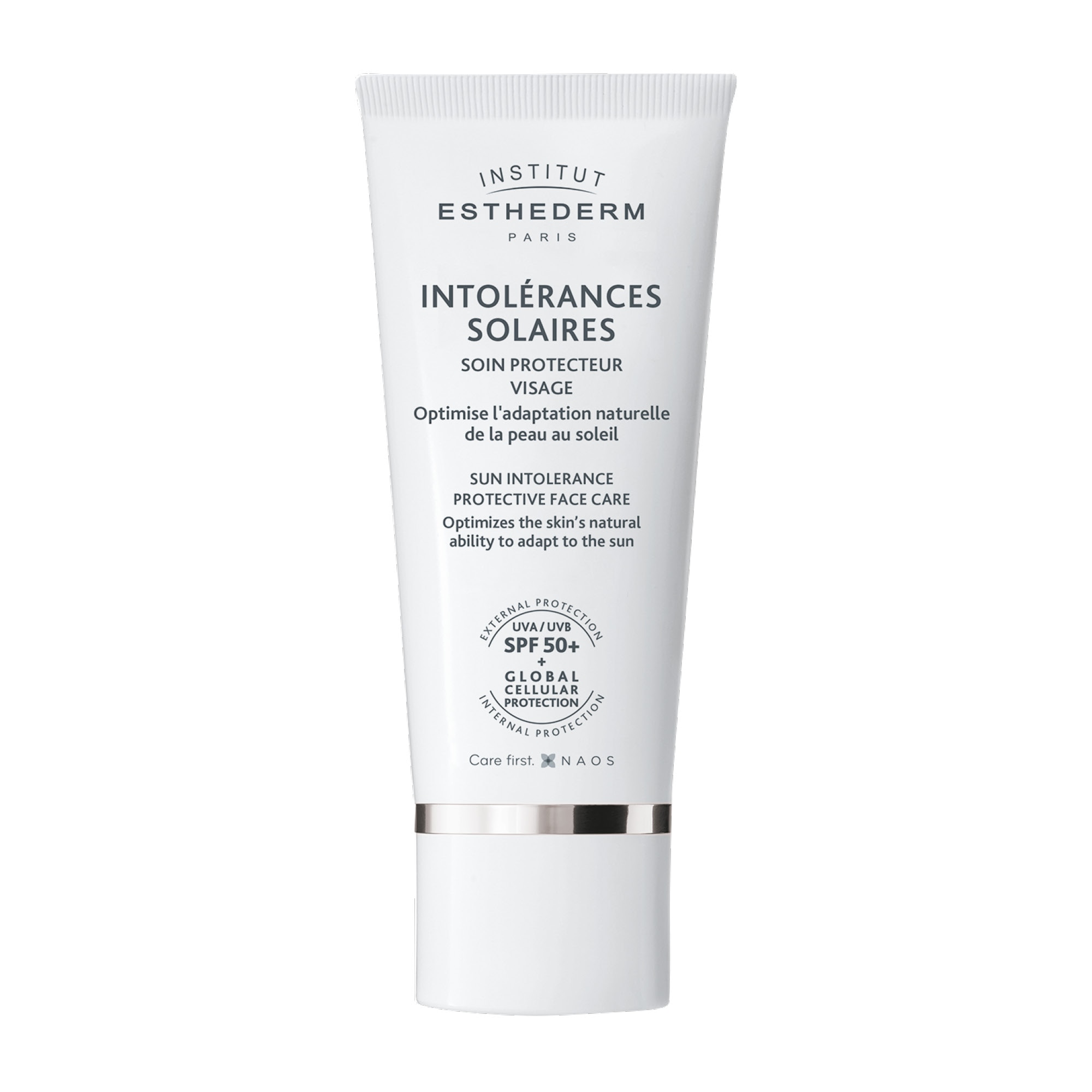 Institut Esthederm - Intolerances Solaires - Crème Solaire Visage Spf50+ Peau Intolérante Allergiques - 50ml