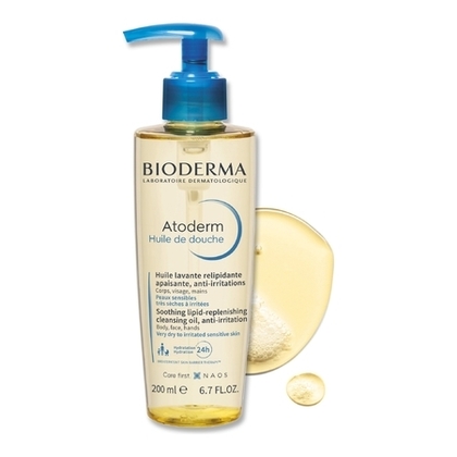 200ML BIODERMA ATODERM Huile de douche - hydratant peaux sensibles visage & corps  1 of 3 