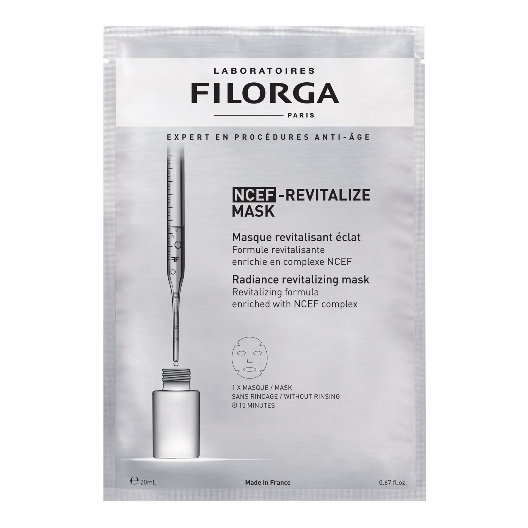 20ML Filorga NCEF-REVITALIZE Masque revitalisant éclat enrichie en complexe ncef 1 of 4