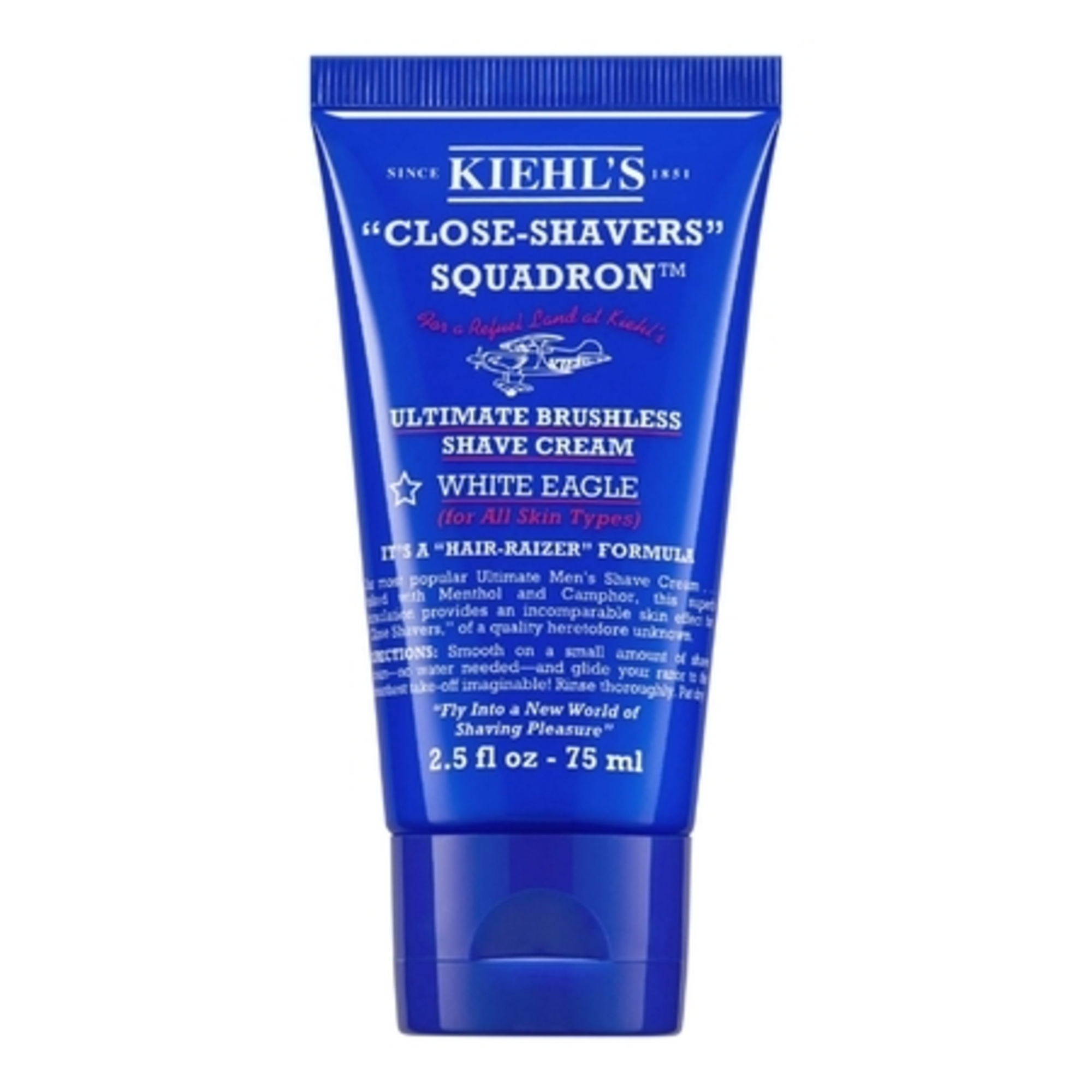 75ML KIEHLS "CLOSE-SHAVERS" SQUADRON™ Crème à raser haute fraîcheur tous types de peaux  Crème à raser haute fraîcheur tous types de peaux