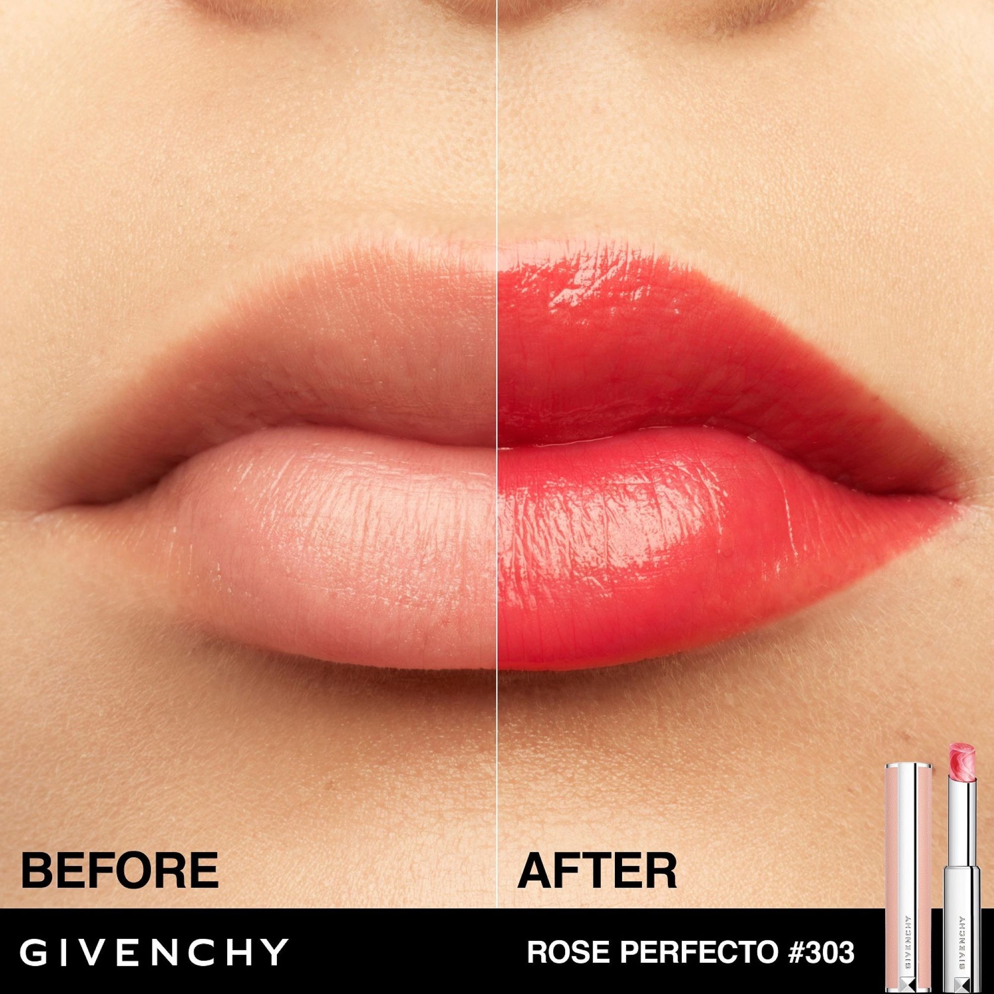 GIVENCHY ROSE PERFECTO LIP BALM Baume embellisseur de lèvres hydratation 24h 1 of 4