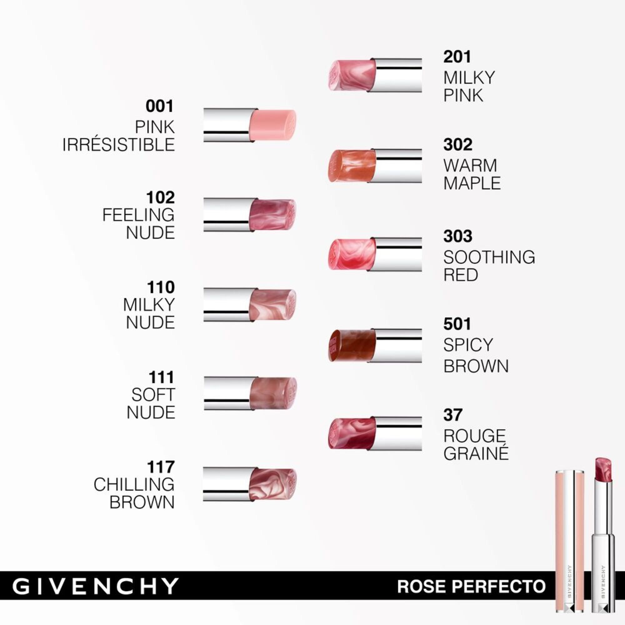 GIVENCHY ROSE PERFECTO LIP BALM Baume embellisseur de lèvres hydratation 24h 1 of 4