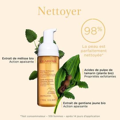 150ML Clarins NETTOYANT Mousse peau neuve - toutes peaux  1 of 4 