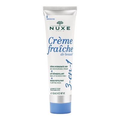 Nuxe - Crème Fraîche De Beauté® - Crème 3-en-1 Hydratante 48h + Lait Démaquillant + Masque Repulpant - 100ml