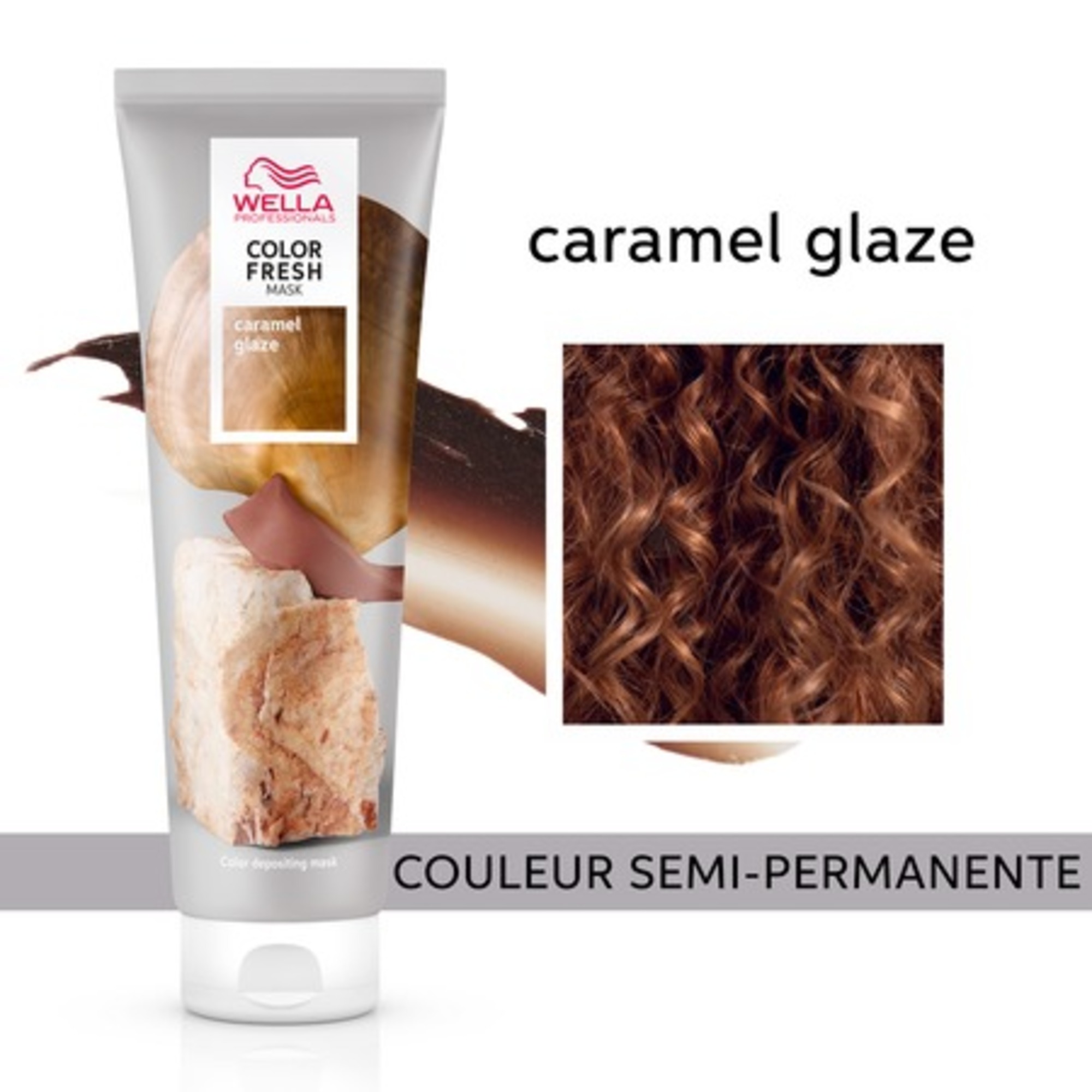 Masque Caramel Glaze colorant pour raviver ou transformer votre couleur à domicile
