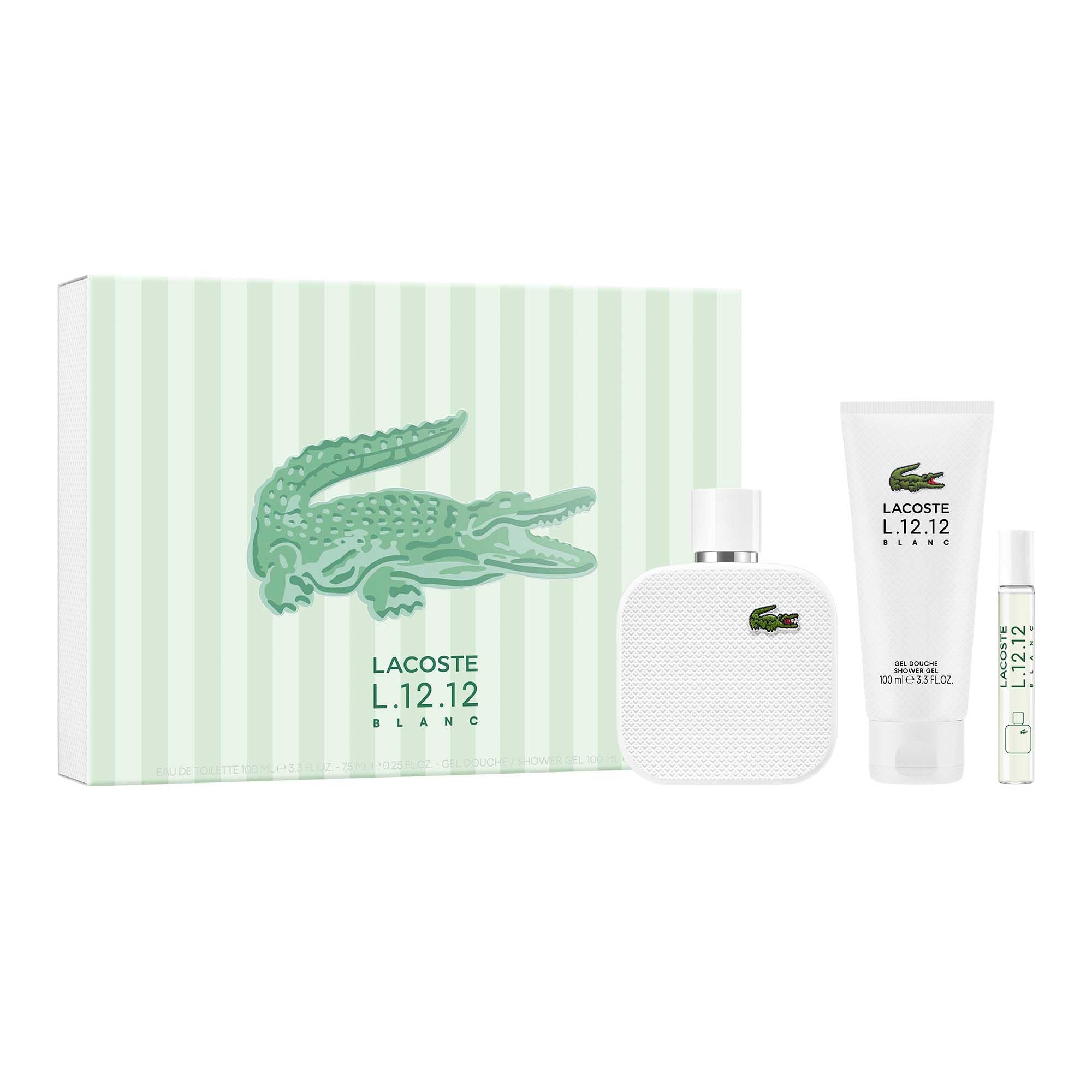 Lacoste L.12.12 BLANC Coffret - eau de toilette + format voyage + gel douche Coffret - eau de toilette + format voyage + gel douche