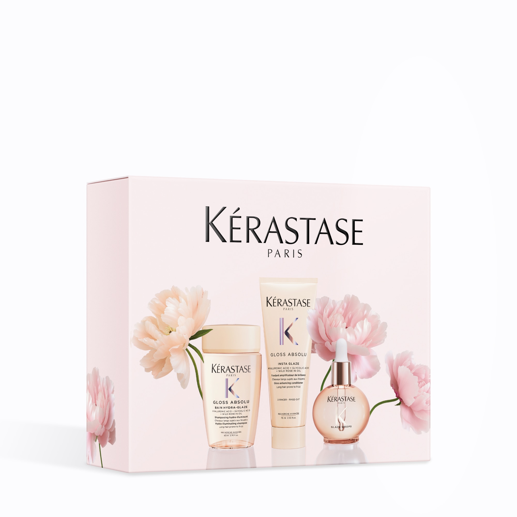 Kérastase - Gloss Absolu - Coffret - Routine Shampoing + Soin + Huile Pour Cheveux Longs Sujets Aux Frisottis