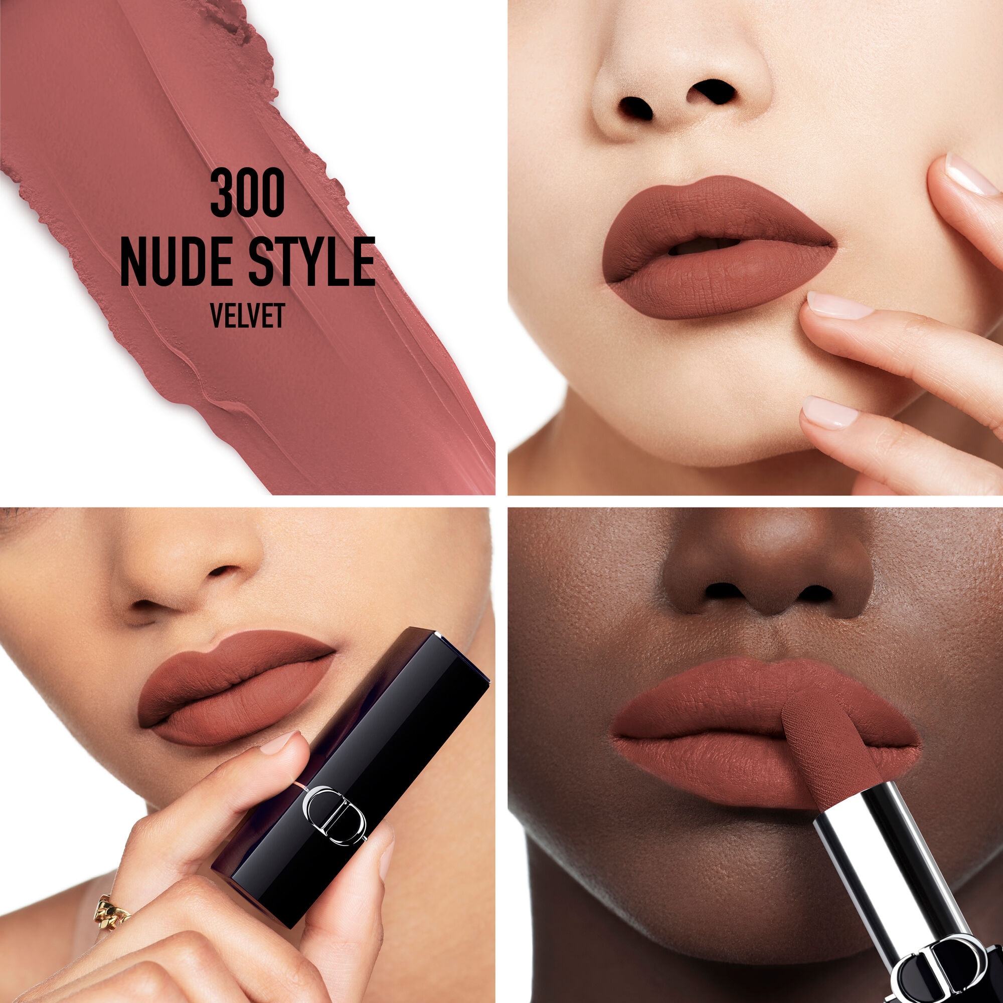  DIOR ROUGE DIOR Rouge à lèvres - confort et longue tenue - 2 finis : satin ou velvet  1 of 4 