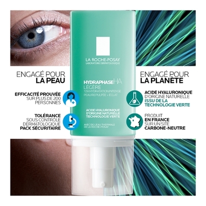 50ML LA ROCHE POSAY HYDRAPHASE HA Crème légère hydratante 72h peau repulpée éclatante  1 of 4 