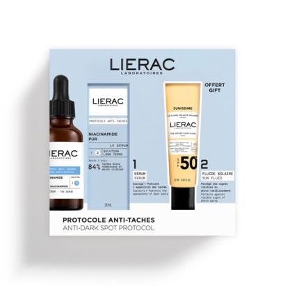Coffret - sérum anti-taches 30ml + fluide velouté solaire spf50+ 25ml offert