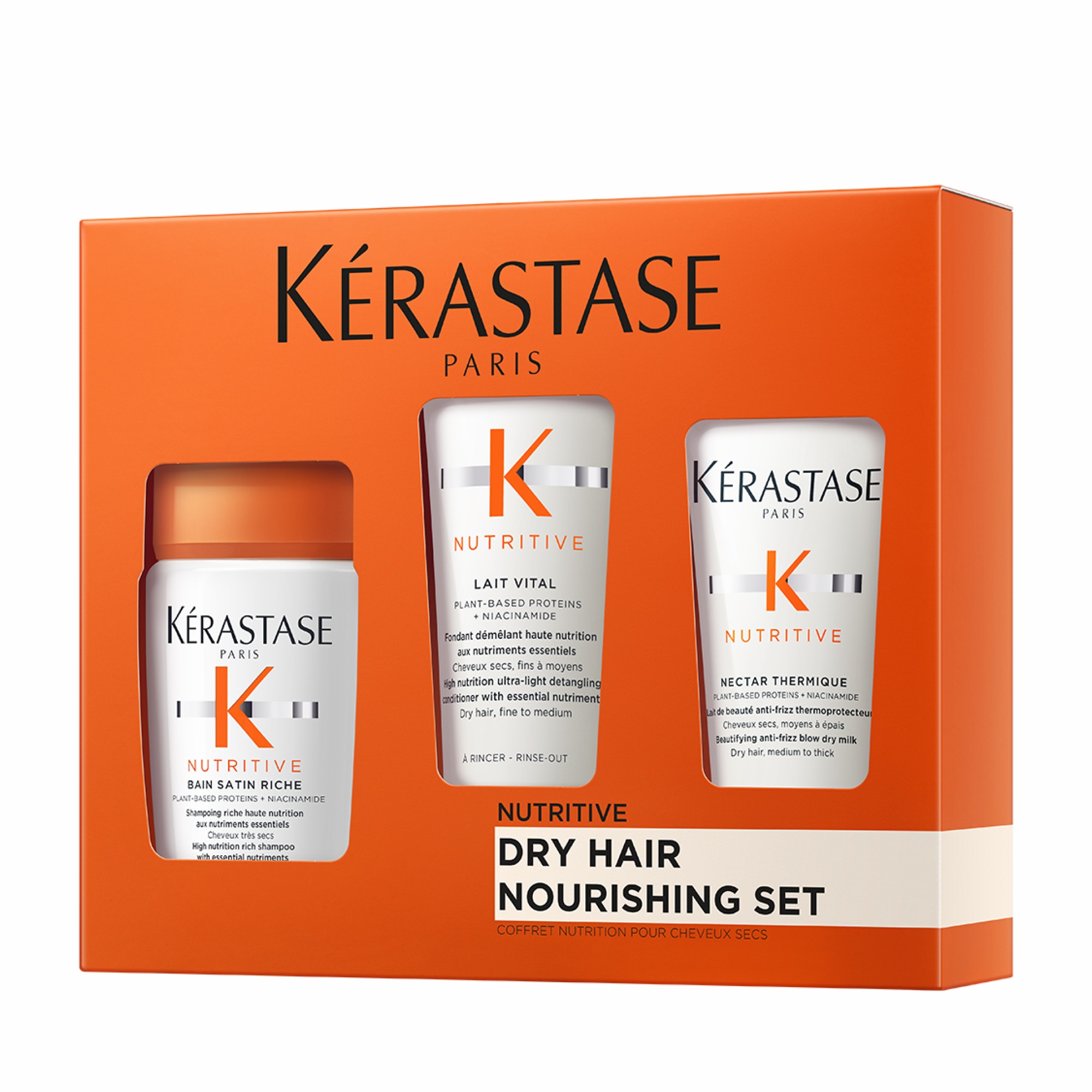 Kérastase - Nutritive - Coffret - Découverte Routine Shampoing, Soin Et Lait Pour Cheveux Secs À Très Secs